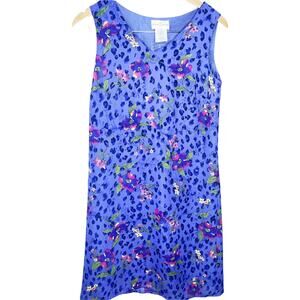 Jacyln Smith Vintage Sleeveless Floral V Neck Shift Dress Women's Size 6